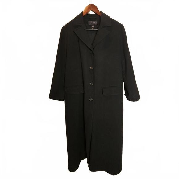 Gallery Jackets & Blazers - Classic Black Long Coat by Gallery - Elegant Winter Outerwear